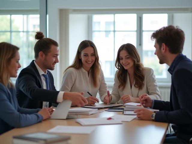 Team working in Alpine Mautsysteme office in Vienna